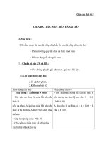 Giáo án Đại số 8 chương 1 bài 12: Chia đa thức một biến đã sắp xếp