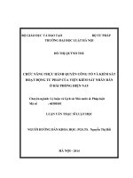 Chức năng thực hành quyền công tố và kiểm sát hoạt động tư pháp của viện kiểm sát nhân dân ở hải phòng hiện nay  