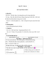 Giáo án Đại số 8 chương 2 bài 3: Rút gọn phân thức