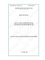 Quản lý mạng lưới đường đô thị quận hoàng mai, thành phố hà nội (tt) 