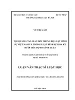 Tội quảng cáo gian dối trong bộ luật hình sự việt nam và trong luật hình sự hoa kỳ dưới góc độ so sánh luật  