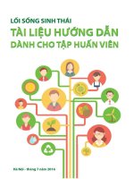 Lối sống sinh thái   tài liệu hướng dẫn dành cho tập huấn viên
