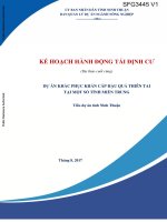 Kế hoạch hành động tái định cư cho tiểu dự án tỉnh ninh thuận (vietnamese) 
