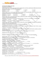 ĐỀ THI THỬ THPT QUỐC GIA MÔN TIẾNG ANH CÓ ĐÁP ÁN   sở giáo dục đào tạo yên bái năm 2017