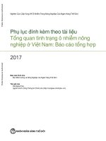 An overview of agricultural pollution in vietnam summary report 2017 (vol  2) phụ lục đính kèm (vietnamese) 