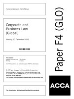 ACCA f4 corporate and business law global 2012 dec q 