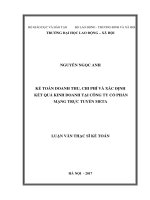 Kế toán doanh thu, chi phí và xác định kết quả kinh doanh tại Công ty Cổ phần mạng trực tuyến Meta (Luận văn thạc sĩ)