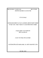 Chế độ bảo hiểm tai nạn lao động, bệnh nghề nghiệp ở việt nam   thực trạng và giải pháp hoàn thiện  