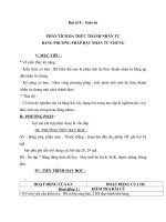 Giáo án Đại số 8 chương 1 bài 6: Phân tích đa thức thành nhân tử bằng phương pháp đặt nhân tử chung