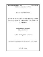 Quyền tự do đi lại và cư trú theo quy định của luật quốc tế   thực tiễn các quốc gia và việt nam