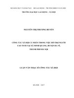 Công tác xã hội cá nhân trong việc hỗ trợ người cao tuổi tại xã Minh Quang, huyện Ba Vì, thành phố Hà Nội