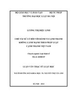 Chế tài xử lý đối với hành vi cạnh tranh không lành mạnh theo pháp luật cạnh tranh việt nam  