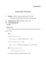 Giáo án Đại số 8 chương 1 bài 2: Nhân đa thức với đa thức