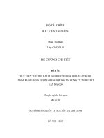 Thực hiện thủ tục hải quan đối với hàng hóa xuất khẩu, nhập khẩu bằng đường hàng không tại công ty TNHH kho vận danko”