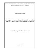 Hoạt động công tác xã hội cá nhân đối với trẻ em khuyết tật vận động tại Thành phố Thanh Hóa (Luận văn thạc sĩ)