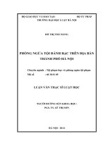 Phòng ngừa tội đánh bạc trên địa bàn thành phố hà nội  