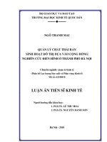 Quản lý chất thải rắn sinh hoạt đô thị dựa vào cộng đồng nghiên cứu điển hình ở thành phố hà nội 