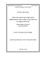 Công ước 1954 về quy chế người không quốc tịch và khả năng việt nam gia nhập công ước 