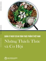 Quản lý nguy cơ an toàn thực phẩm ở việt nam  những thách thức và cơ hội (vietnamese) 