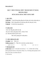 Giáo án Đại số 8 chương 1 bài 7: Phân tích đa thức thành nhân tử bằng phương pháp dùng hằng đẳng thức