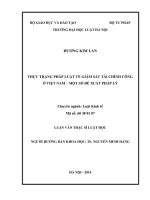 Thực trạng pháp luật về giám sát tài chính công ở việt nam   một số đề xuất pháp lý  