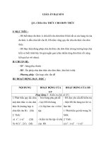 Giáo án Đại số 8 chương 1 bài 11: Chia đa thức cho đơn thức