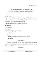 Giáo án Đại số 8 chương 1 bài 9: Phân tích đa thức thành nhân tử bằng cách phối hợp nhiều phương pháp