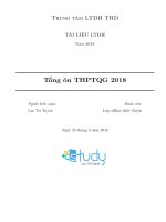 Trắc nghiệm tổng ôn THPTQG 2018 môn toán – lục trí tuyên 