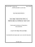 Dấu hiệu thi hành công vụ trong bộ luật hình sự việt nam  