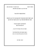 Pháp luật về giải quyết tranh chấp thừa kế quyền sử dụng đất tại thành phố hà nội 