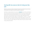 Hướng dẫn học Java cơ bản tới nâng cao hiệu quả