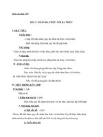 Giáo án Đại số 8 chương 1 bài 2: Nhân đa thức với đa thức