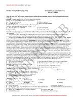 ĐỀ THI THỬ THPT QUỐC GIA MÔN TIẾNG ANH TRƯỜNG  chuyên vinh