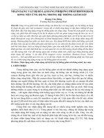 NHẬN DẠNG vật bị bỏ lại BẰNG PHƯƠNG PHÁP HISTOGRAM SONG nền ỨNG DỤNG TRONG hệ THỐNG GIÁM sát 