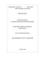 Tổn thất tinh thần và phương thức bù đắp tổn thất tinh thần  