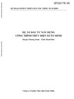 Dự án đầu tư xây dựng công trình thủy điện xuân minh huyện thường xuân  tỉnh thanh hóa (vietnamese) 