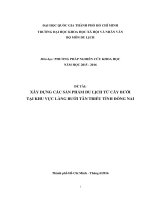 NCKH   xây DỰNG các sản PHẨM DU LỊCHTỪ cây bưởi tại LÀNG bưởi tân TRIỀU   ĐỒNG NAI