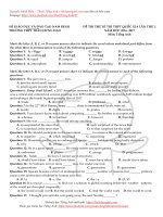 ĐỀ THI THỬ THPT QUỐC GIA MÔN TIẾNG ANH CÓ ĐÁP ÁN   trường THPT trần hưng đạo – nam định lần 2 năm 2017 (bản WORD)