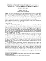 MÔ HÌNH PHÁT TRIỂN mối LIÊN hệ GIỮA kế TOÁN và THUẾ ở VIỆT NAM NGHIÊN cứu TRONG GIAI đoạn từ 1995 đến 2015 (tt) 