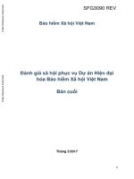 Đánh giá xã hội phục vụ dự án hiện đại hóa bảo hiểm xã hội việt nam (vietnamese) 