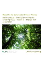 Report for the conservation finance alliance CFA 