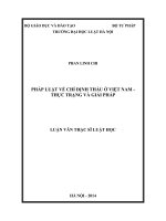 Pháp luật về chỉ định thầu ở việt nam   thực trạng và giải pháp  