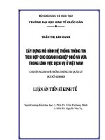Xây dựng mô hình hệ thống thông tin tích hợp cho doanh nghiệp nhỏ và vừa trong lĩnh vực dịch vụ ở Việt Nam (Luận án tiến sĩ0
