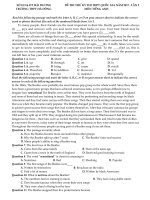 ĐỀ THI THỬ THPT QUỐC GIA MÔN TIẾNG ANH CÓ ĐÁP ÁN   h trường THPT hà đông   hải dương lần 2 năm 2017 (bản WORD)