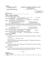 KIỂM TRA hóa học 9 số 2 