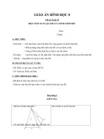 Giáo án Hình học 8 chương 4 bài 8: Diện tích xung quanh của hình chóp đều