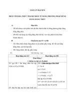 Giáo án Đại số 8 chương 1 bài 7: Phân tích đa thức thành nhân tử bằng phương pháp dùng hằng đẳng thức