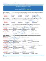 ĐỀ THI THỬ THPT QUỐC GIA MÔN TIẾNG ANH CÓ LỜI GIẢI CHI TIẾT