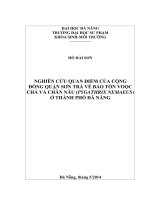 NGHIÊN CỨU QUAN ĐIỂM CỦA CỘNG ĐỒNG QUẬN SƠN TRÀ VỀ BẢO TỒN VOỌC CHÀ VÁ CHÂN NÂU (PYGATHRIX NEMAEUS) Ở THÀNH PHỐ ĐÀ NẴNG