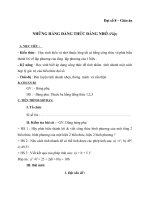 Giáo án Đại số 8 chương 1 bài 4: Những hằng đẳng thức đáng nhớ (tiếp)